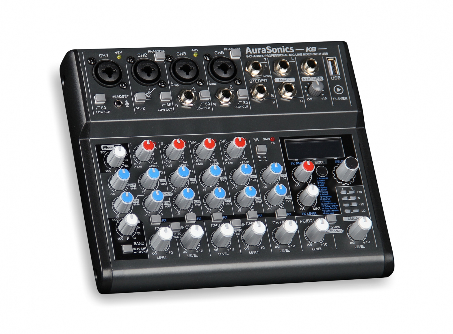 AuraSonics K8 компактный микшерный пульт в Ачинске