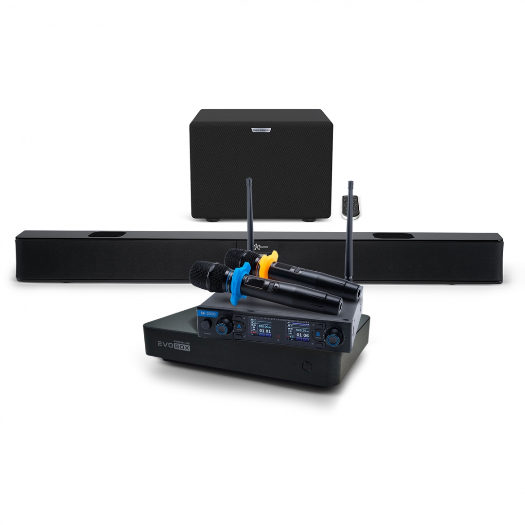 Hi-End караоке-система EVOBOX Premium + EvoSoundBar (саундбар с караоке) в Ачинске