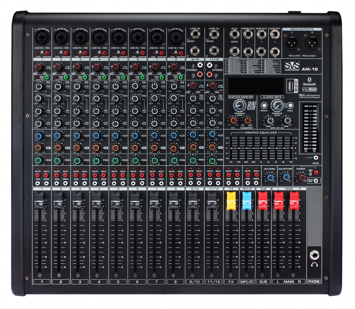 SVS Audiotechnik mixers AM-12 Микшерный пульт аналоговый, 12-канальный в Ачинске