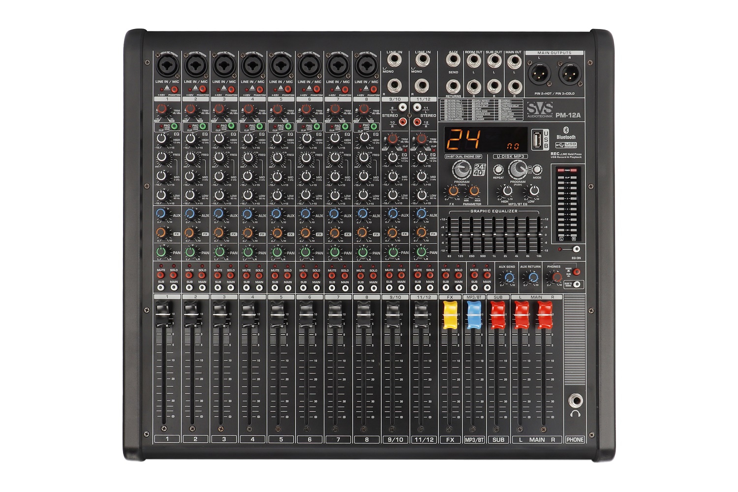 SVS Audiotechnik mixers PM-12A Активный аналоговый микшерный пульт, 12-канальный в Ачинске